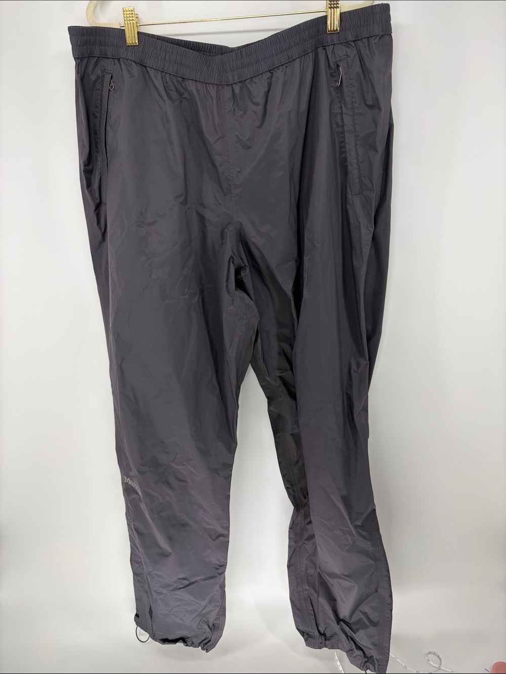 Marmot Lightweight Men's PreCip Rain Pants in Dark Gray XXL Leg Zipper